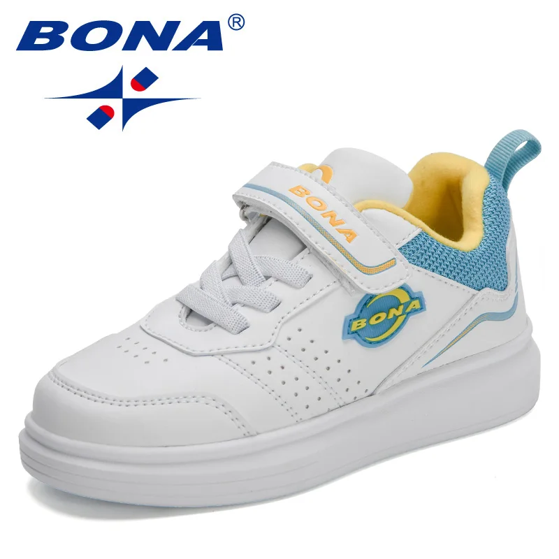 BONA 2022 nuovi designer piattaforma scarpe da Skate di alta qualità bambini bianco nero Running sport Tennis Sneakers piatte calzature per bambini