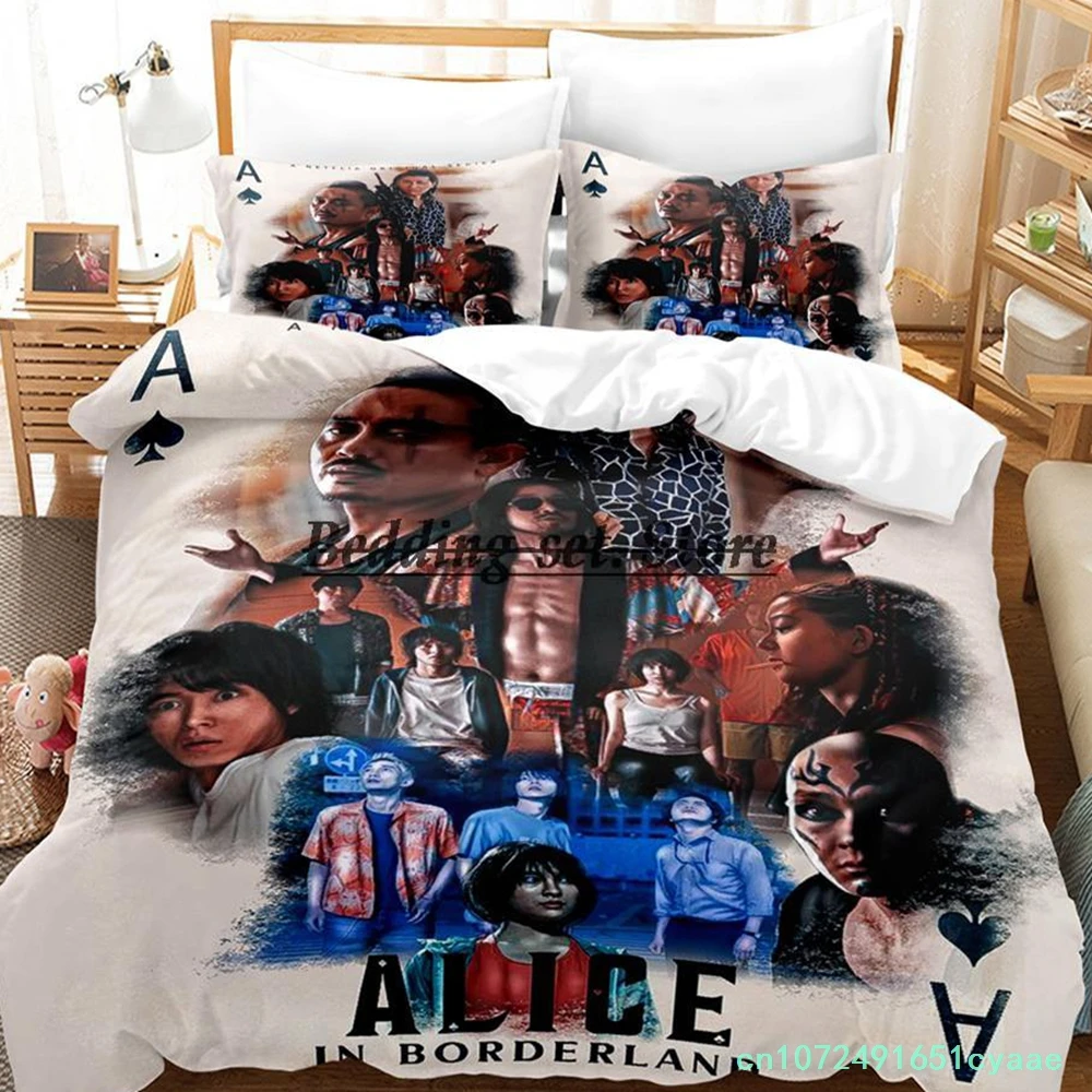 2023 Alice In Borderland Season 2 Bedding Set Single Twin Full Queen King Size Bed Set Aldult Kid Bedroom Duvetcover Sets KPOP