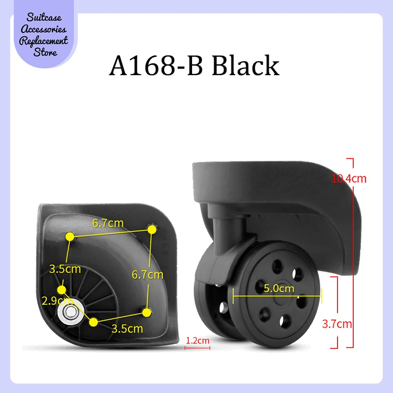 For Diplomat A168-B Smooth Silent Shock Absorbing Wheel Accessories Wheels Casters Universal Wheel Replacement Suitcase Rotating