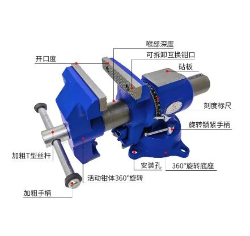4 Inch 5inch 360 Degree Rotary Tool Alloy Bench Mini Bench Double Claw Bench