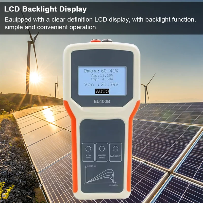 

New 400w solar panel MPPT tester power meter voltage current tester simple photovoltaic panel for Smart Solar Panel PV Testing