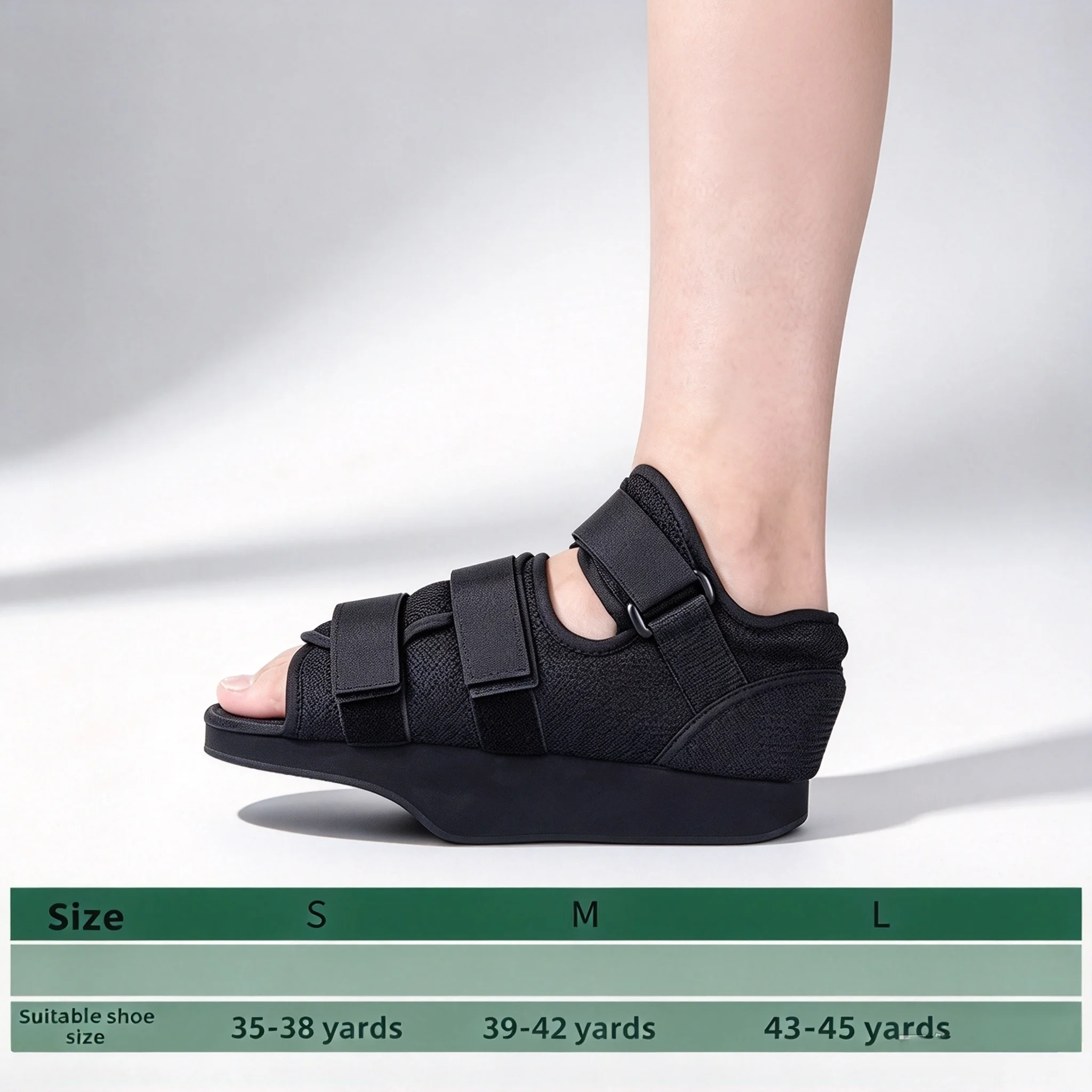 Non-weight Bearing Recovery Footwear, Forefoot Rearfoot Decompression Shoe, Toe Bone Fracture Protective Brace Walking Shoe