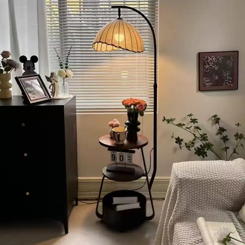

Floor lamp antique bedroom bedside table integrated grapefruit lamp living room sofa atmosphere coffee table fishing lamp
