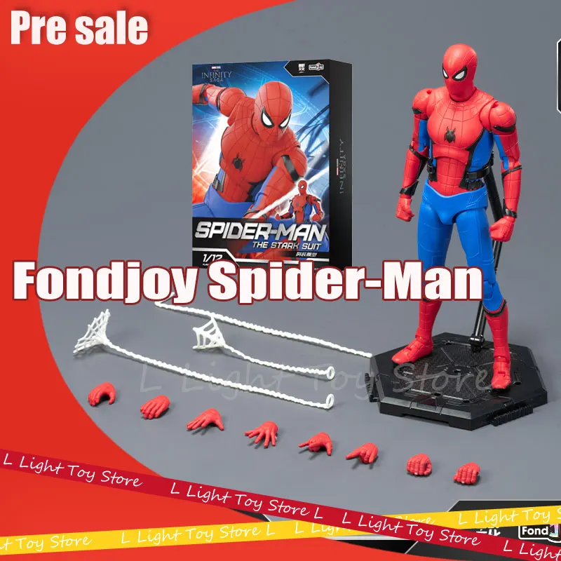 

New Original Fondjoy 1/12 Scale Comic Version Red Blue Battle Suit Spider-Man Assembly Models Action Figure Spiderman Toys Gift