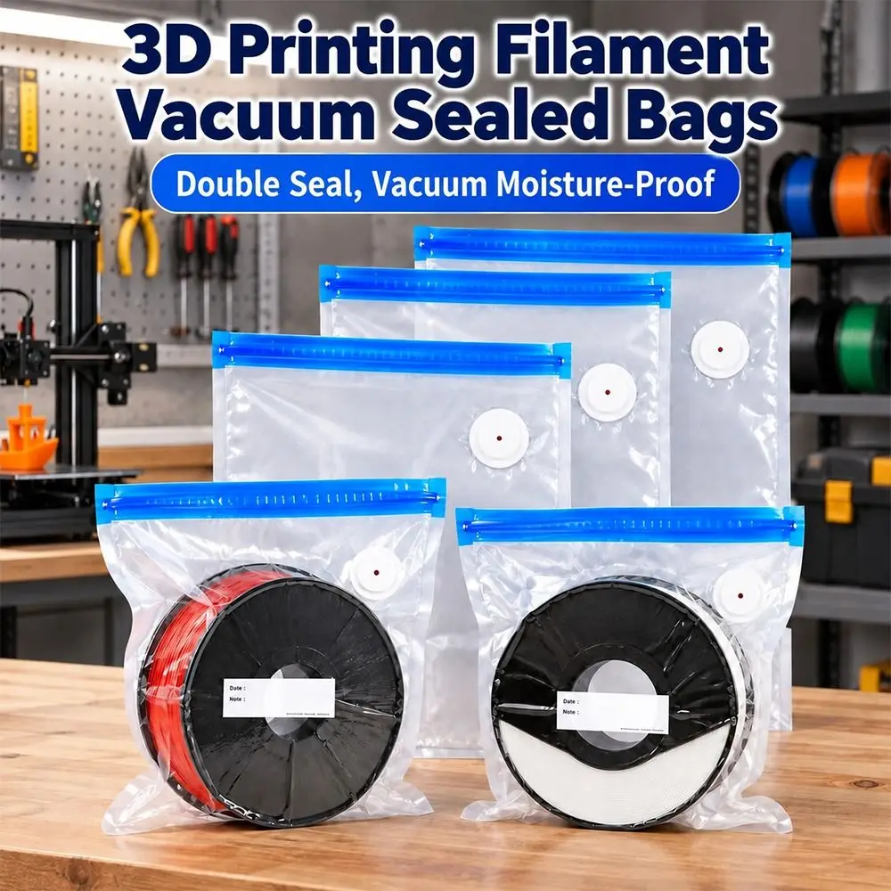 5Pcs Reusable 3D Printer Vacuum Bags Dust Resistant Moisture Resistant 3D Printing Material Bags Dustproof