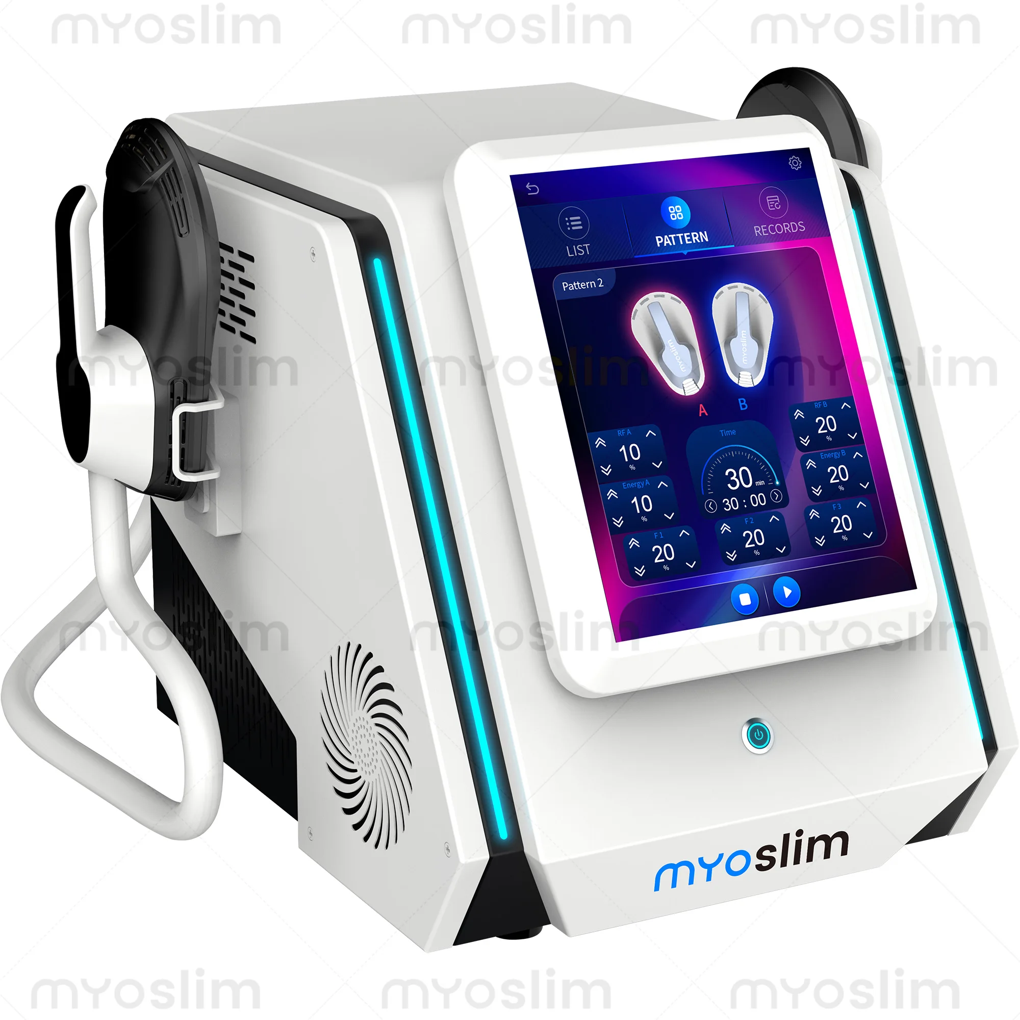 6500W High Power myoslim EMS Body Sculpt Machine with Dual Handles for Muscle Building, Fat Burning Butt Lifting Salon Equipment