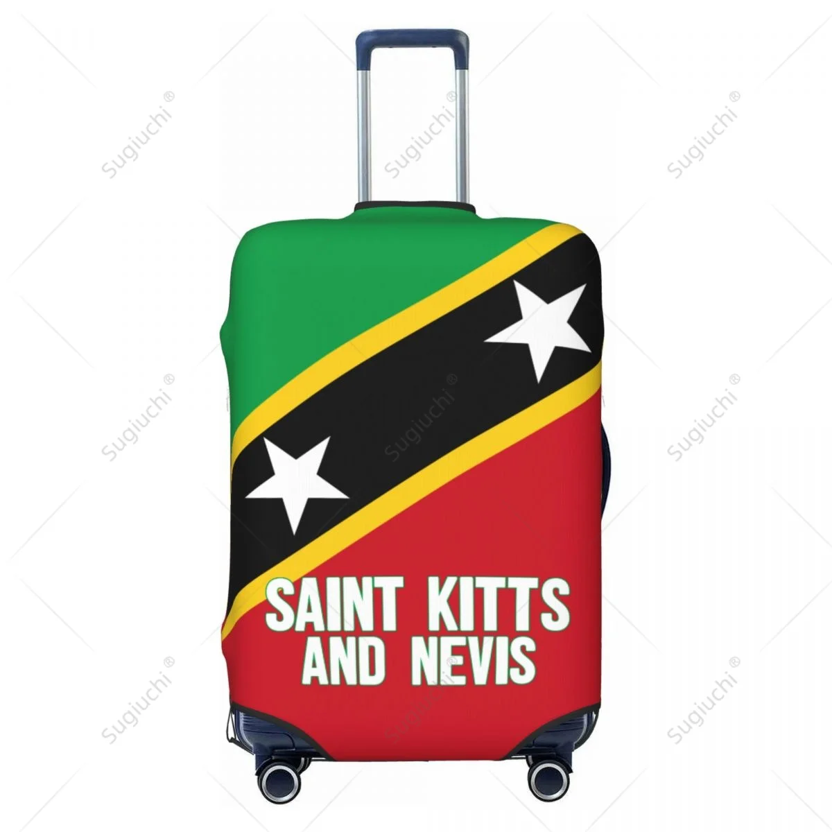 Saint Kitts und Nävis Flagge Gepäck abdeckung Koffer elastische Staub hülle Reise zubehör gedruckt Gepäck koffer Schutz