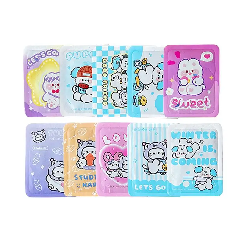 Hand Warmers 10Pcs Toe Warmers Foot Warmers Body Warmer Stickers Lasts 10 Hours Cute Animal Pattern Design Heat Patches