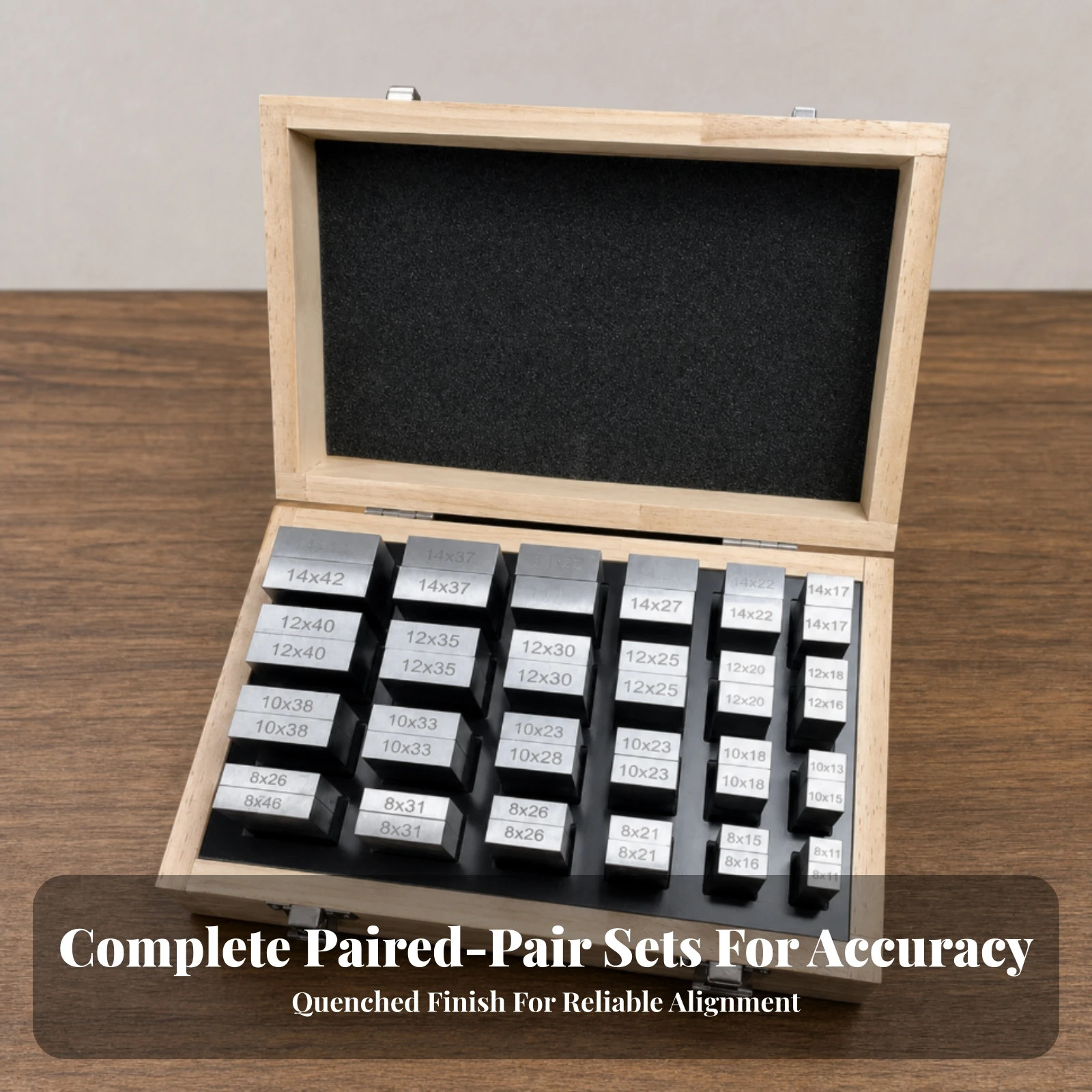 24 Pairs Precision Workpiece Positioning Block Pair Versatile Parallel Blocks for Machinists, Workshop Jigs, Fabrication Benches