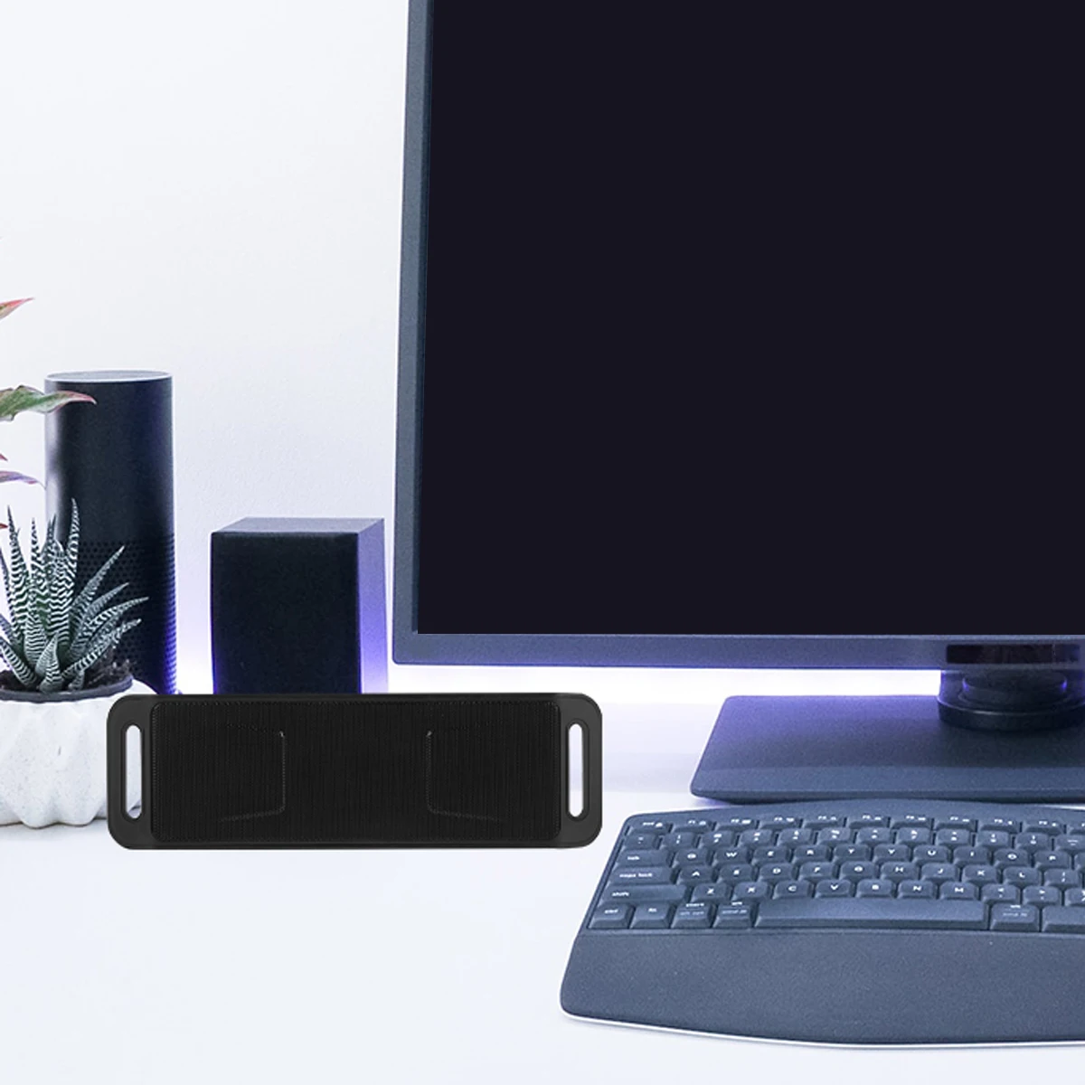 

1Pcs Premium Material Wireless Speaker Simple Design Easy Operation Advanced Technology Indoor Outdoor Use Black