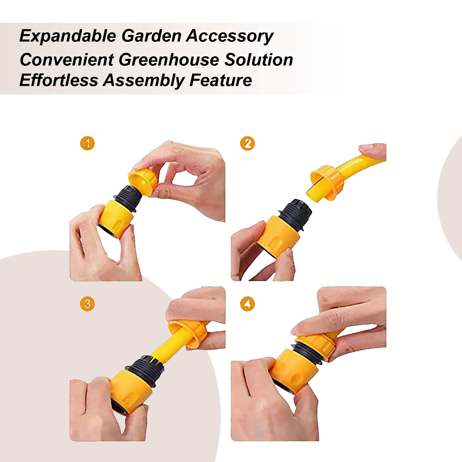 

Garden Hose Connector Set Leak Proof Garden Hose Quick Connect Fittings Adapter Weather Resistant Design For Water Faucet