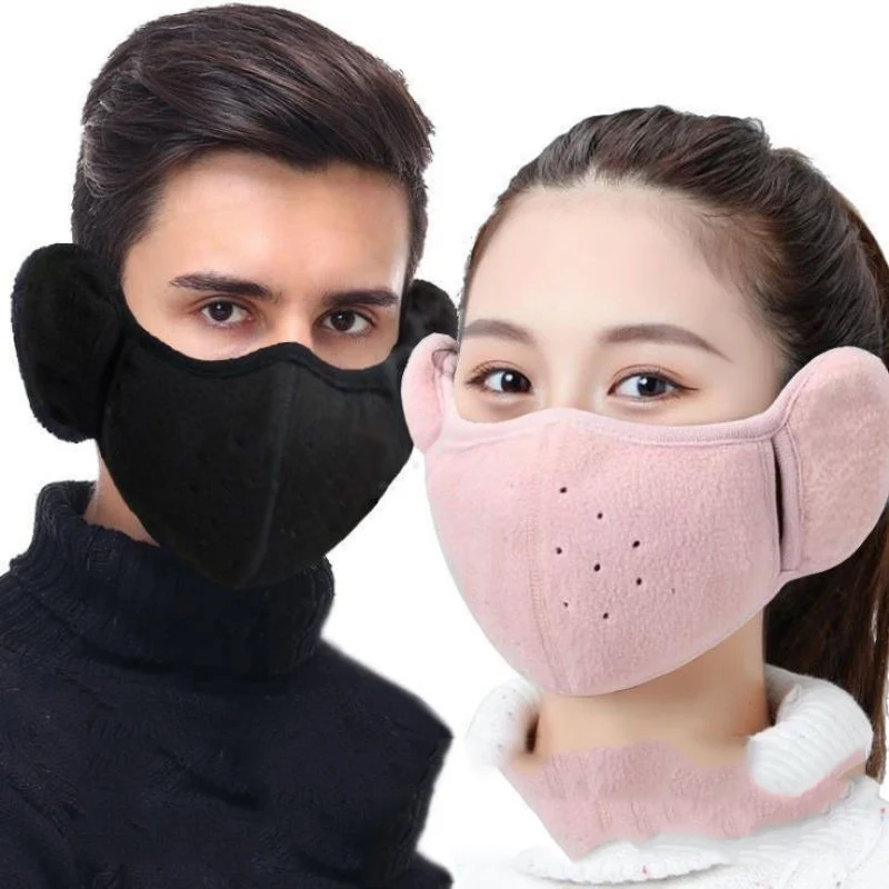 

Polar Fleece Winter Warm Mask for Women＆men Outdoor Full Cover Face Windproof Mask Breathable Thickened Dustproof Reusable Mask