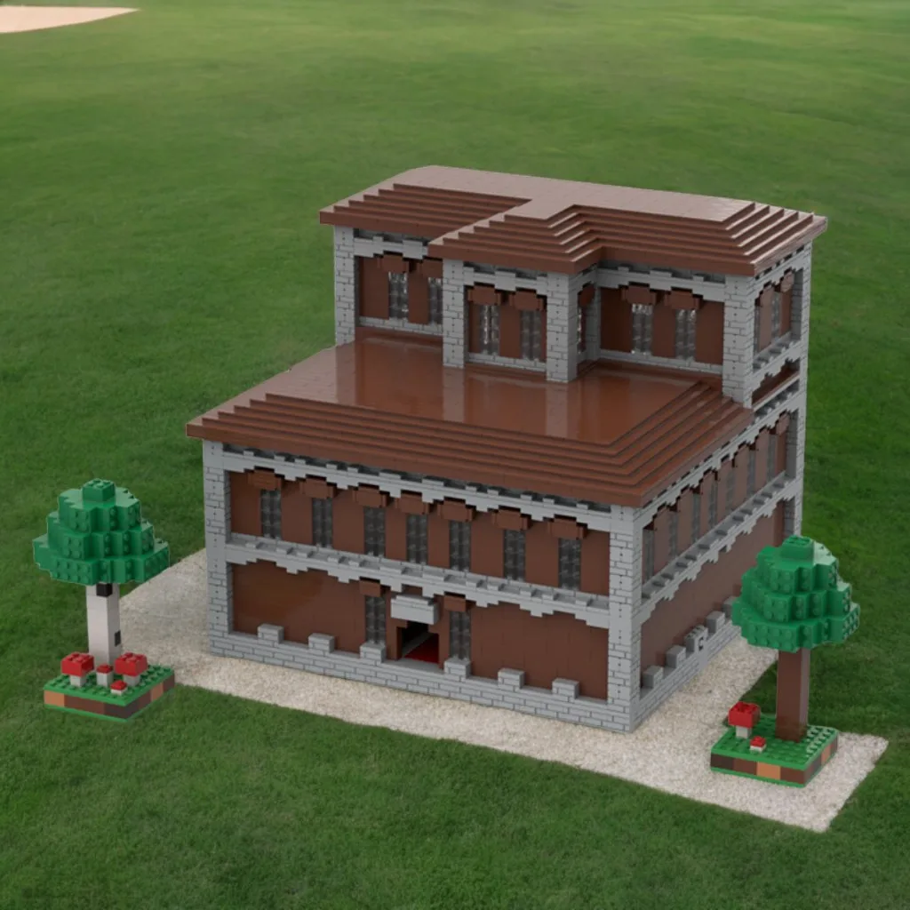 

5094 шт. MOC лесной особняк, строительные блоки, сделай сам, образовательные майнкрафтсы, игрушка для улучшения детей, творчество, операционные навыки, подарок