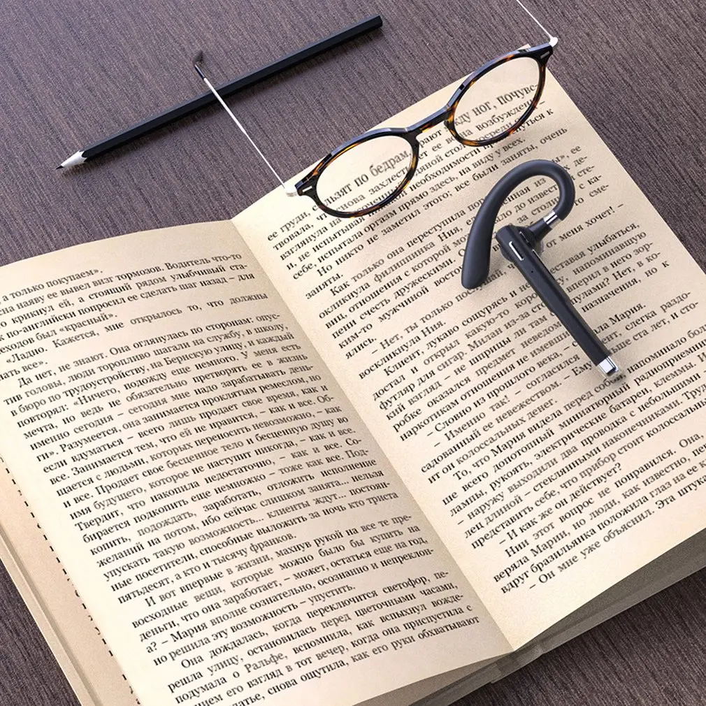 YYK-520 سماعة هاي فاي لاسلكية متوافقة مع تقنية البلوتوث مع شاشة عرض بطارية لهاتف Xiaomi Huawei سماعات أذن بخطاف للأعمال مقاومة للماء