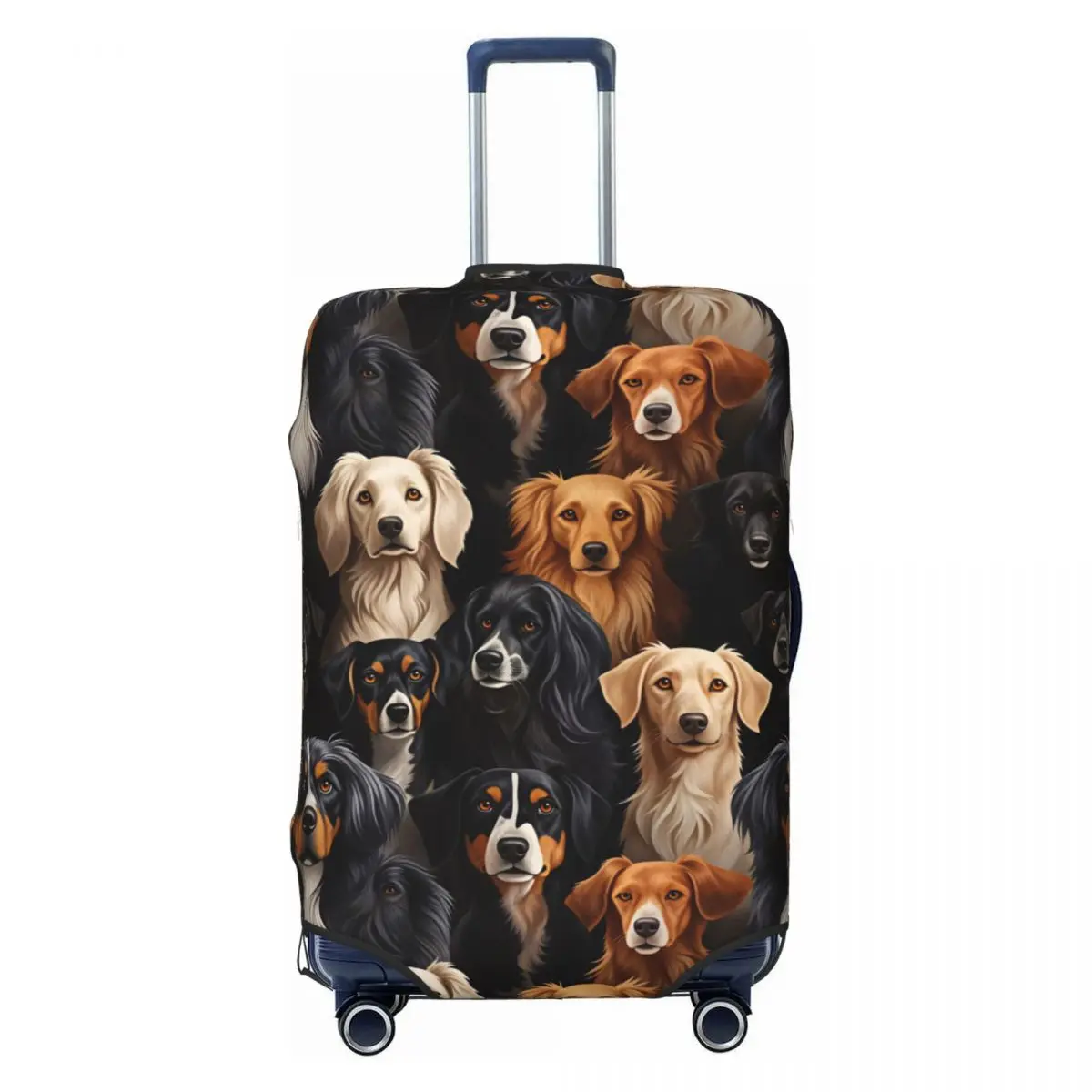 

Long Haired Mixed Dog Suitcase Cover Travel Holiday Useful Luggage Supplies Protection