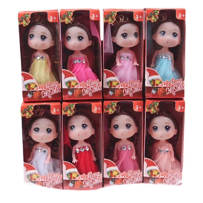 12cm Mini Doll Christmas Gift Box Set Princess Girl Toy Training Class Gift