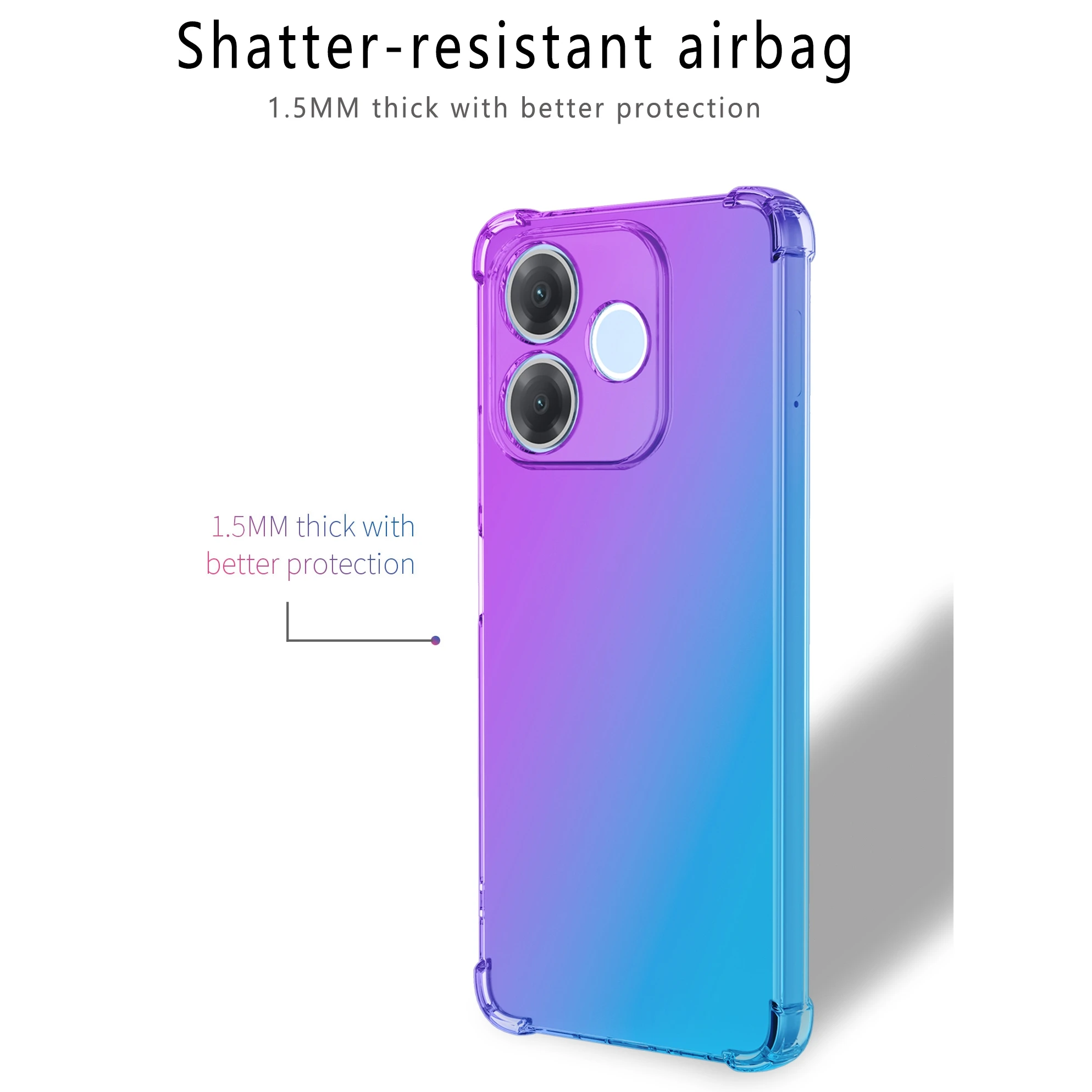 Gradientowa poduszka powietrzna TPU Case dla OPPO A5 Pro 5G 4G Ochronna, odporna na wstrząsy obudowa Fundas Coque Capa