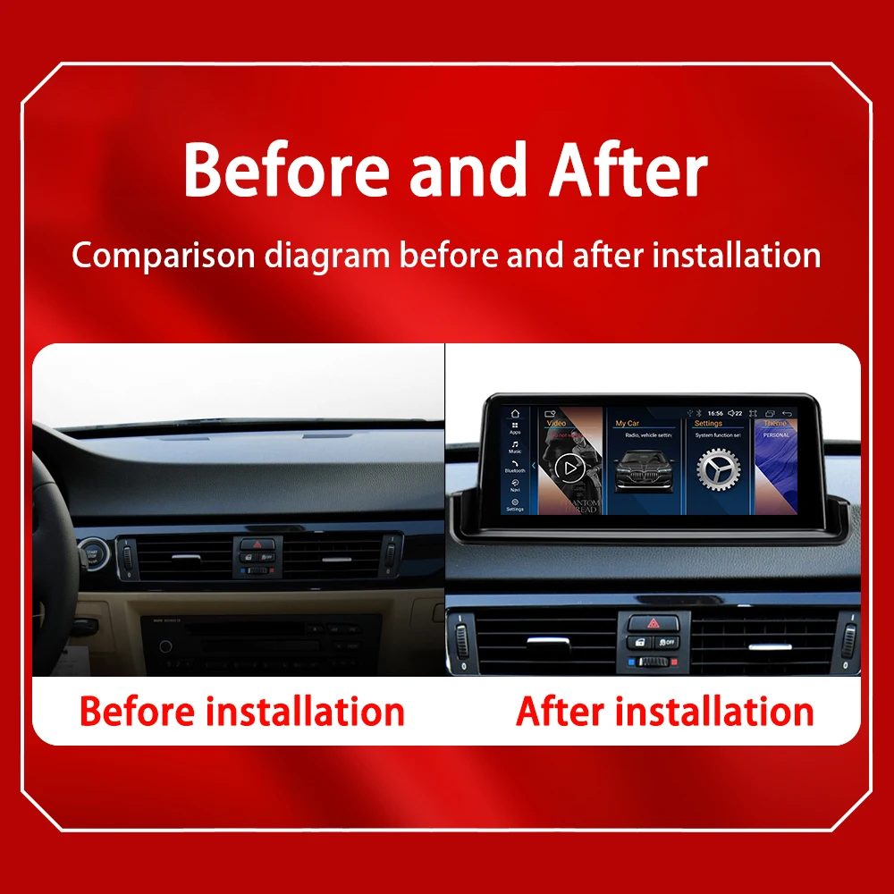 كوالكوم Snapdragon665 6125 Android14 لسيارات BMW 3series E90 E91 E92 E93 مشغل فيديو السيارة الوسائط المتعددة راديو GPS CarPlay اللاسلكي