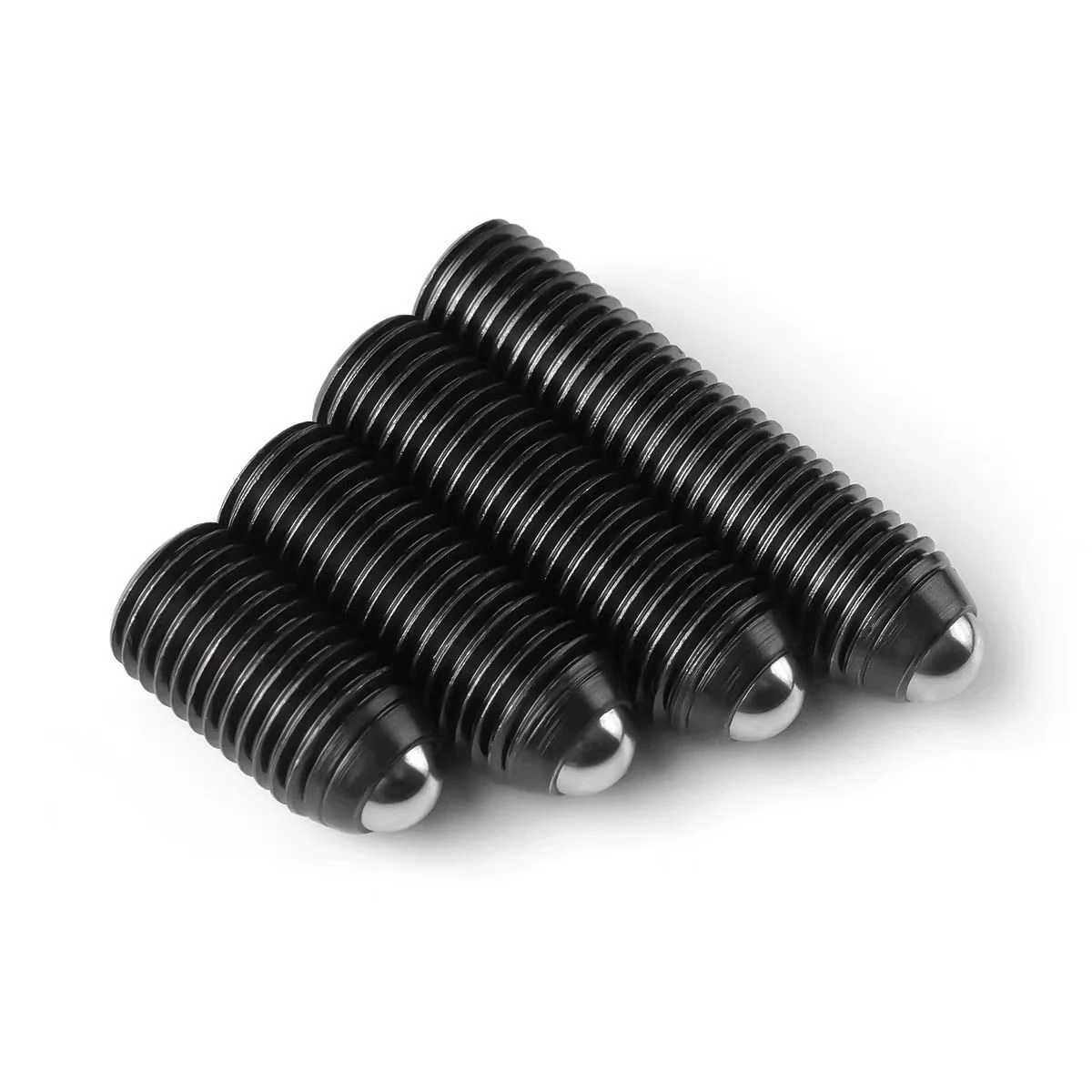 1-5pcs Black Grade 12.9 M6 M8 M10 M12 M16 Steel Hexagon Socket Allen Spring Ball Plunger Grub Point Set Screw Headless Bolt