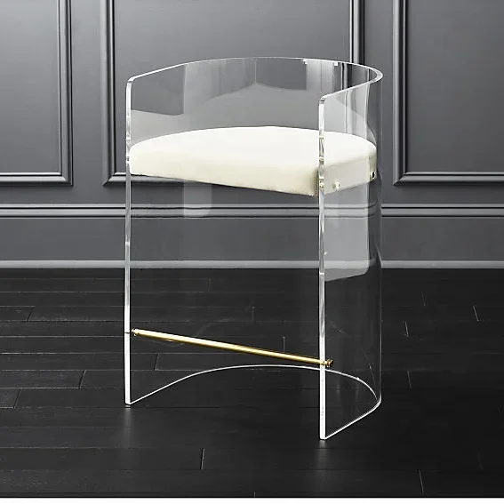 Unique Design Transparent Acrylic Stool Acrylic Stool Chair Sturdy and Beautiful Simple Suitable for Living Room Bedroom