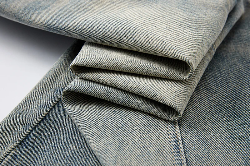 Kstoun calças largas dos homens solto ajuste perna larga jeans masculino em linha reta retro azul roupas masculinas homem calças vintage 2024 novo kpop cowboy