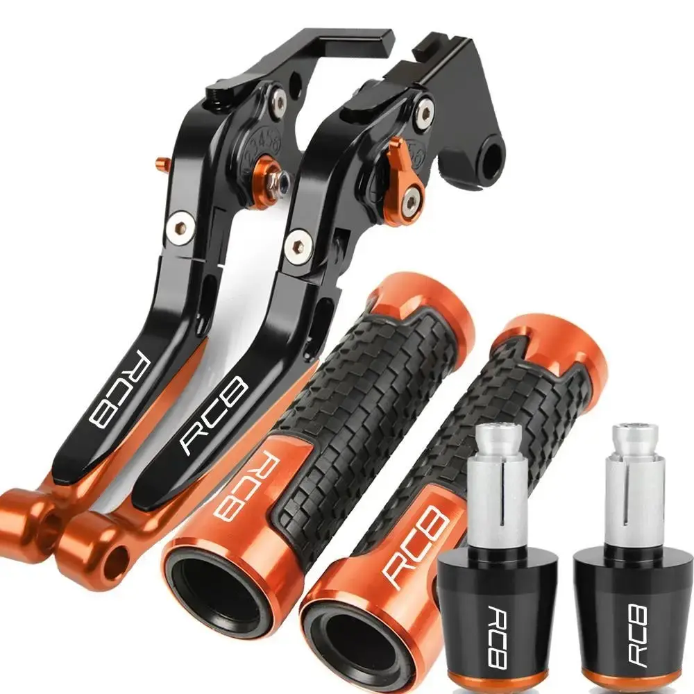 For RC8 RC8R 2009-2016 2010 2011 2012 2013 2014 2015 RC 8R 8 R Extendable Adjust Brake Clutch Levers Handlebar Grips Ends Plug