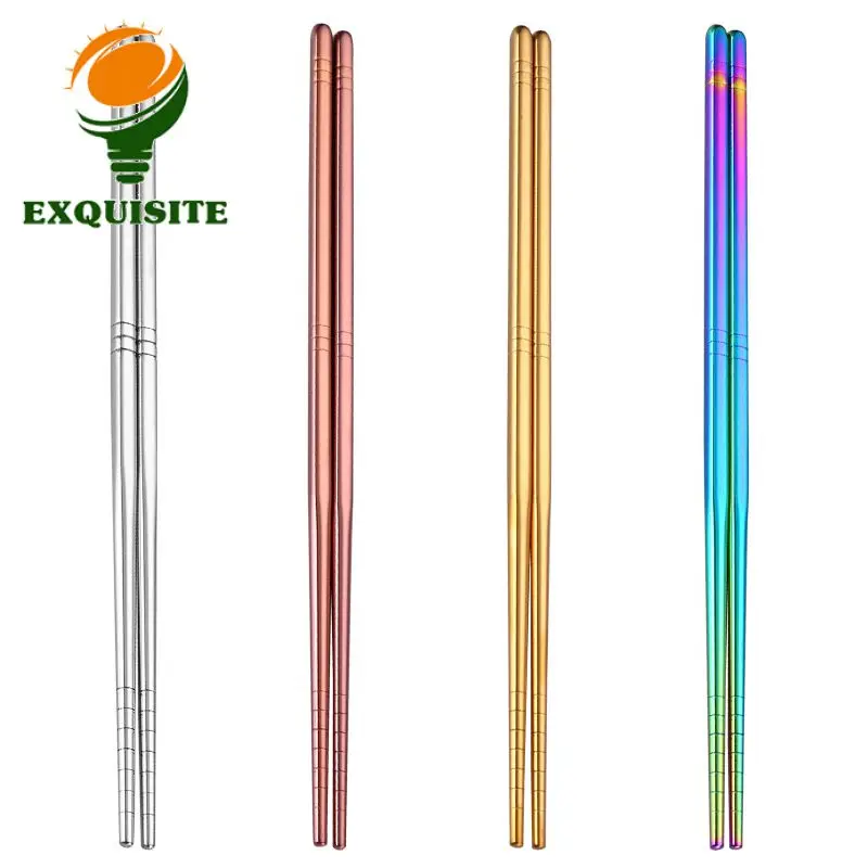 Stainless Steel Durable Non-slip Versatile Premium Food Sticks Top Quality Chinese Chopsticks Eco-friendly Kitchen Tableware