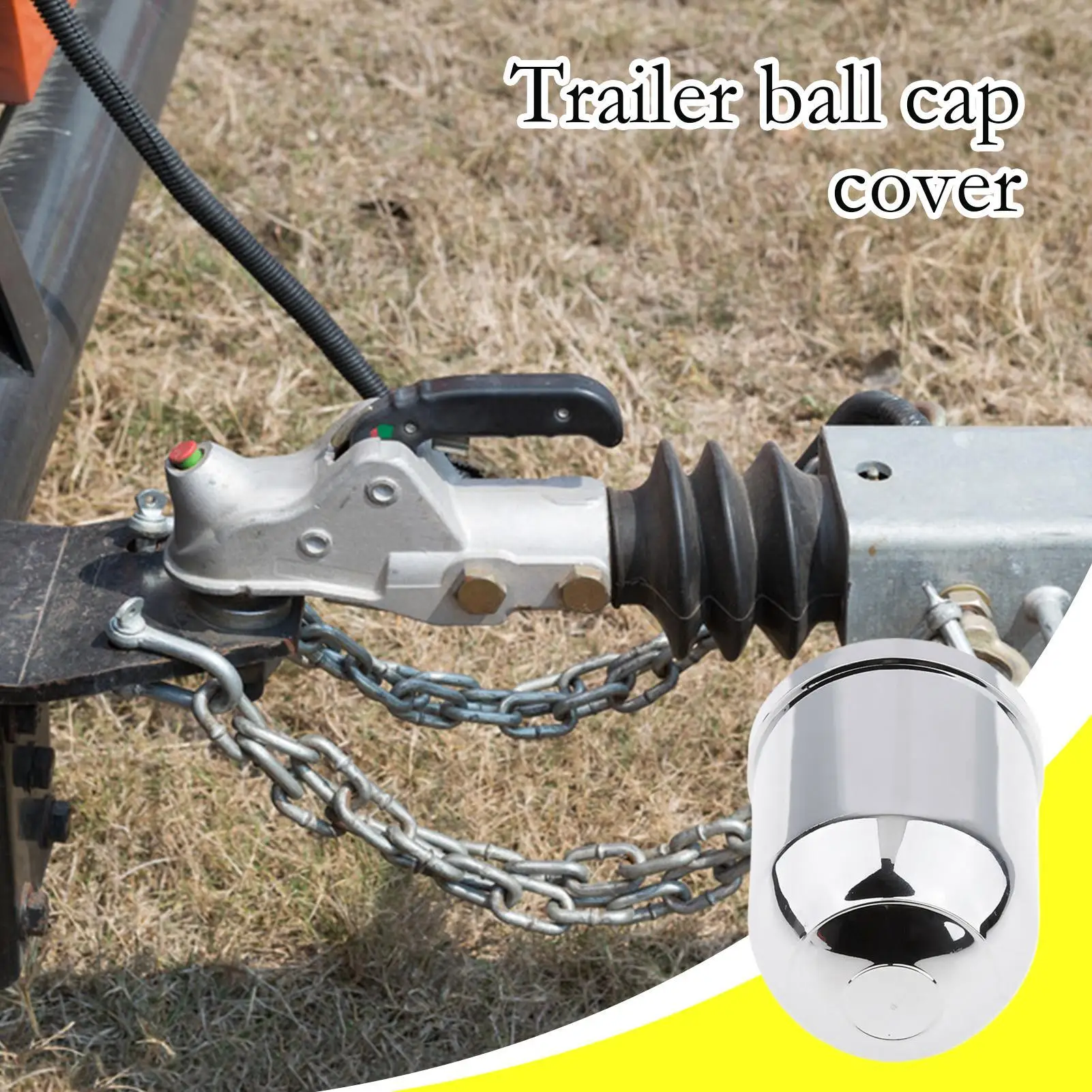 Trailer Ball Cap Cover All Weather Secure Accessory Easy Install Tow Hitch Ball Protector Cover For Drivers Auto Mechanics