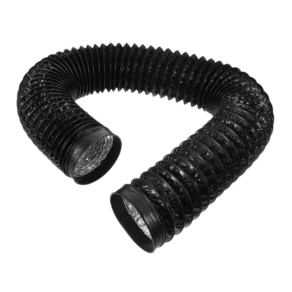 

Flexible Aluminum Duct 150mm x 1m Thickened PVC Hose for Dryer Ventilation Black Pipe Ideal Tight Spaces Airflow Performance