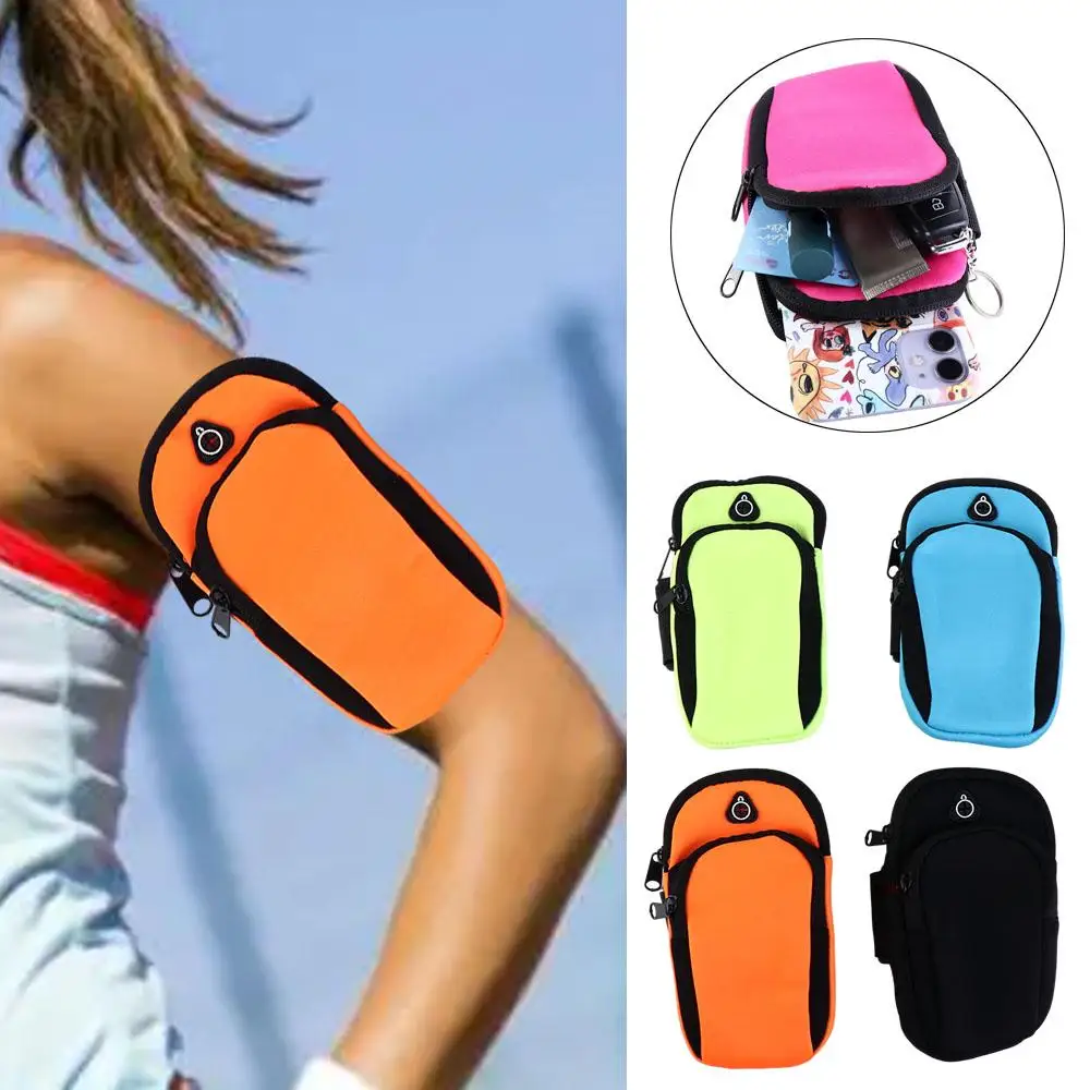 Outdoor Sports Fitness Arm Bag Protection Mobile Phone Arm Bag with Bandage Stability Large Capacity Mobile Phone Arm Bag