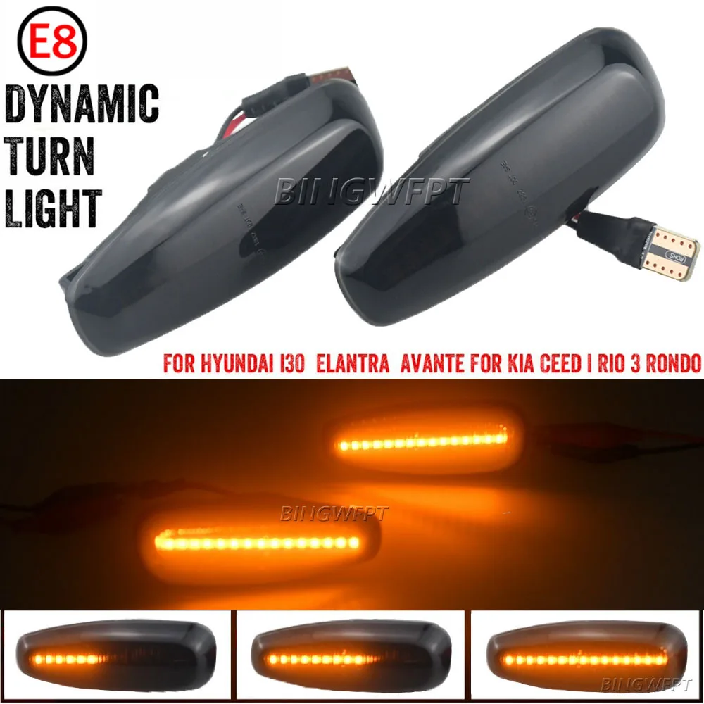 For Hyundai i30 I Hatchback Estate FD Azera Elantra Touring Avante Dynamic Turn Signal Repeater Indicator LED Side Marker Light