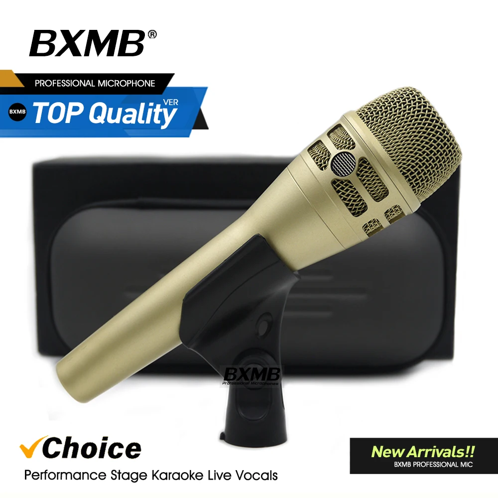 

Top Quality Professional Super-Cardioid Dynamic KSM8C Wired Microphone Champagne Gold Color For Karaoke Live Vocals Performance