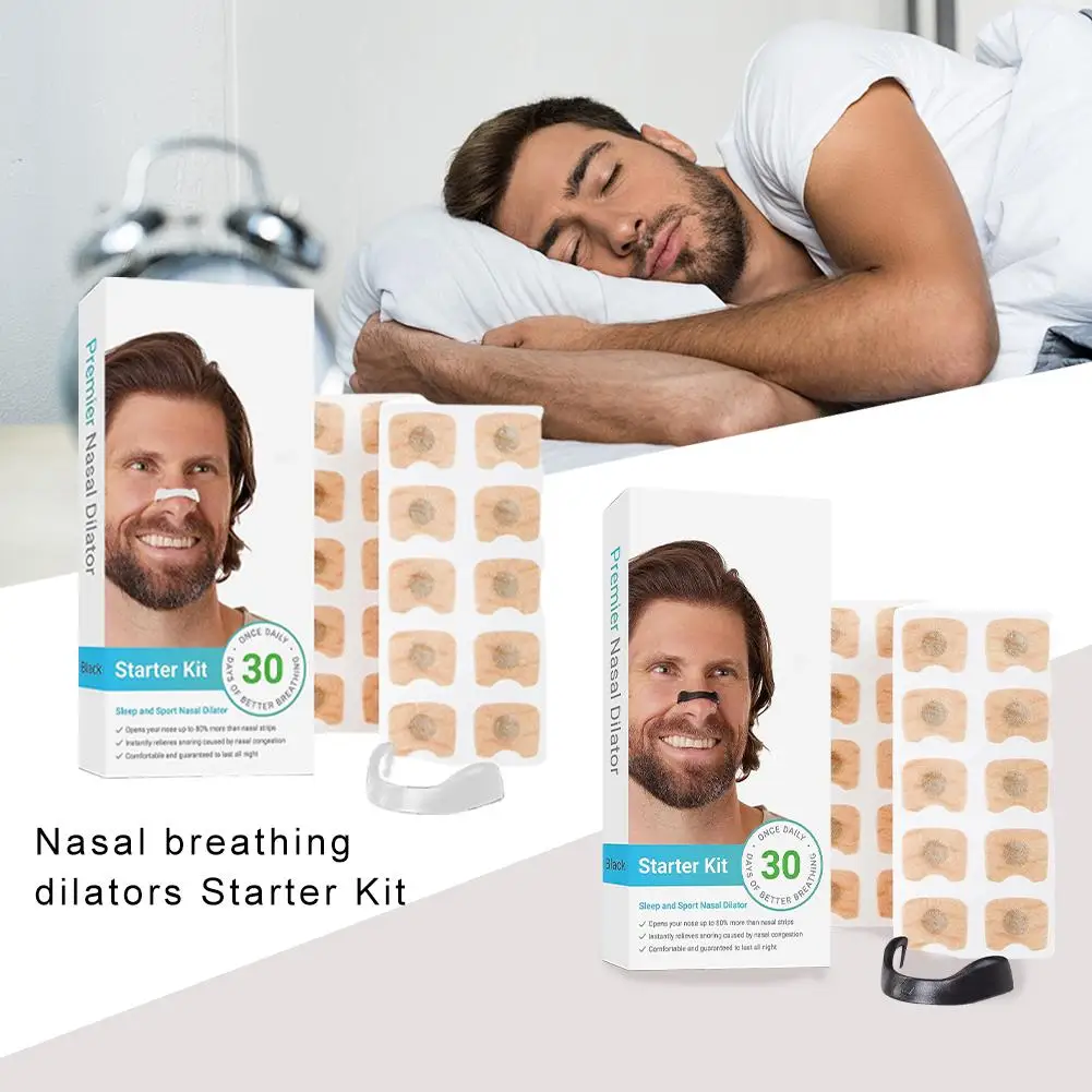 Dilatadores de respiración Nasal blancos, tiras nasales magnéticas que aumentan la entrada de aire, mejoran la calidad del sueño, reducen los ronquidos, gran oferta, 5Kits