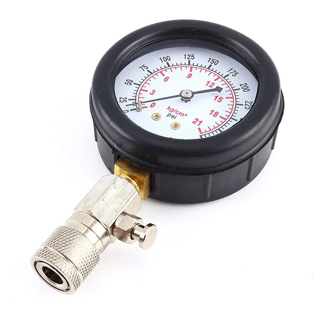 Petrol Engine Compression Tester Gauge Kit 0-300 PSI With Brass Spark Adapters For Car Motorcycle Automotive Diagnostic