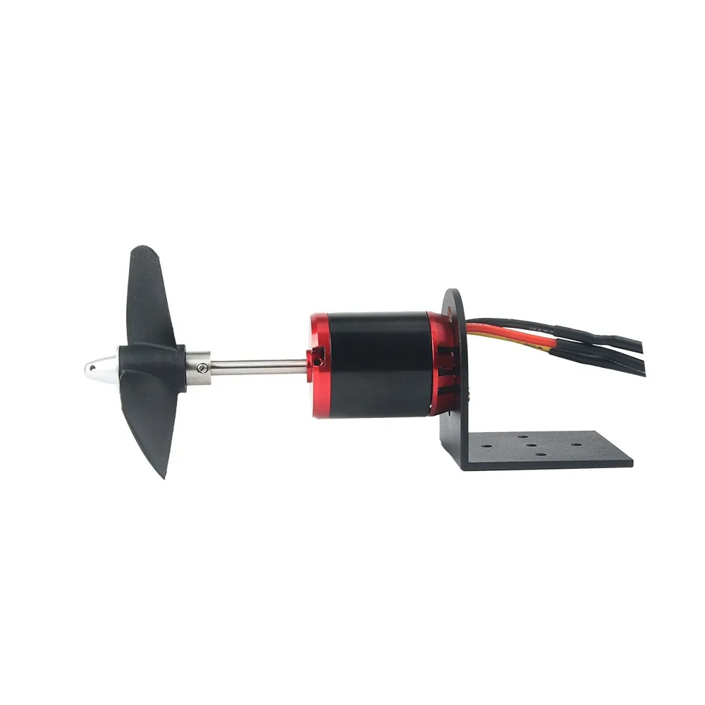 KYO-6T propulsor submarino de empuje de 6kg 24V 50A 456W Motor impermeable sin escobillas con hélice de plástico de 3 aspas para barcos RC