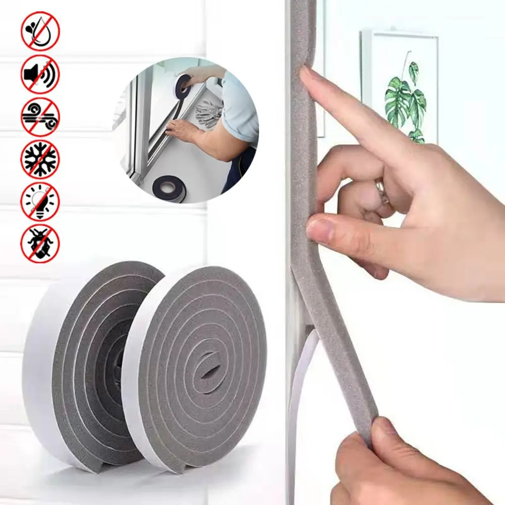 2M/Roll Home Dustproof Windproof Draught Excluder Door Window Sealing Strip Soundproof Weather Stripping