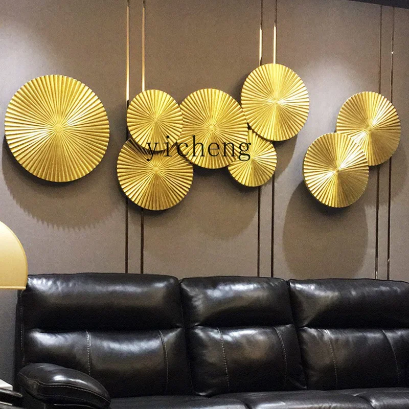 D4-2  light luxury wall decoration pendant, high-end modern living room metal three-dimensional wall decoration pendant