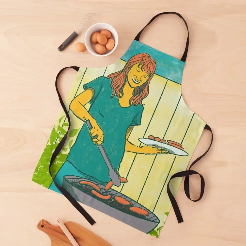 

Barbecue Babe Apron Barber Smock for hairdressing for women with pocket barber uniform Apron
