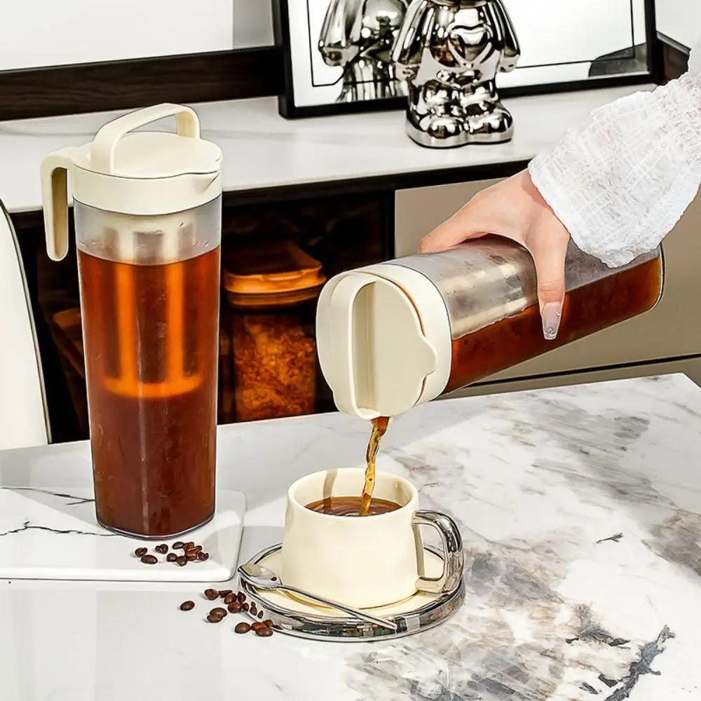 

1.1L Cold Brew Pot Large Capacity with Handle Fruit Tea Drink Kettle High Temperature Seal Ice Drip Cup For Outdoor Camping
