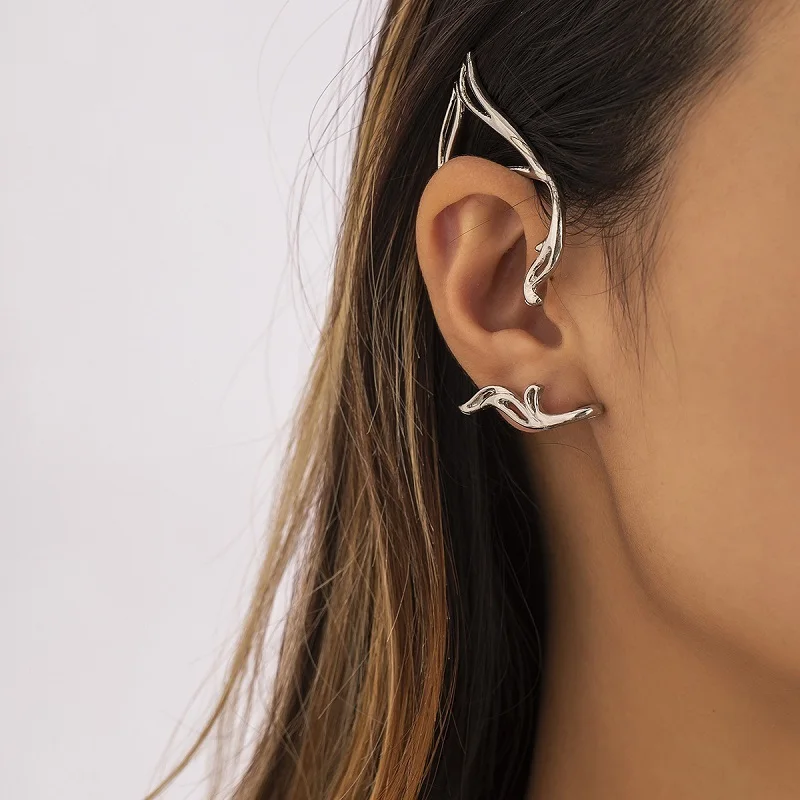 Elegant Sweet Elf Ear Cuffs Earrings Women Trendy Gold Color Wrap Clip On Fashion Jewelry Girls Gift 1pcs - view 2
