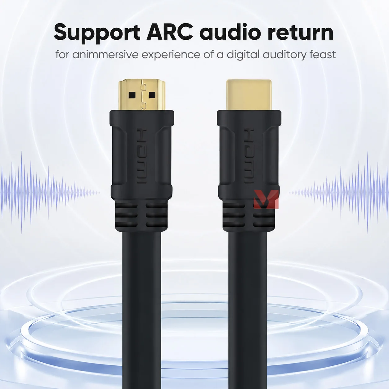High Speed 1080P HDMI Cable Ethernet with 3D Audio ARC Long Distance 0.5M/5M/8M/10M Stable Performance HDMI Cable