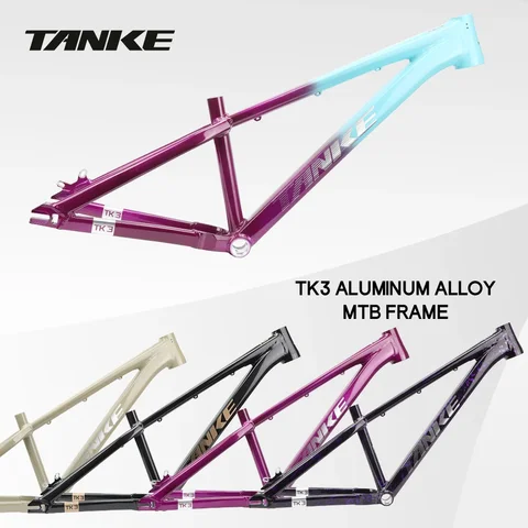 TANKE 26inch Dirt Jump Frame Ultralight Aluminum Alloy Mountain Bike Hardtail BMX Frame 10x135mm Quick Release DJ Frame