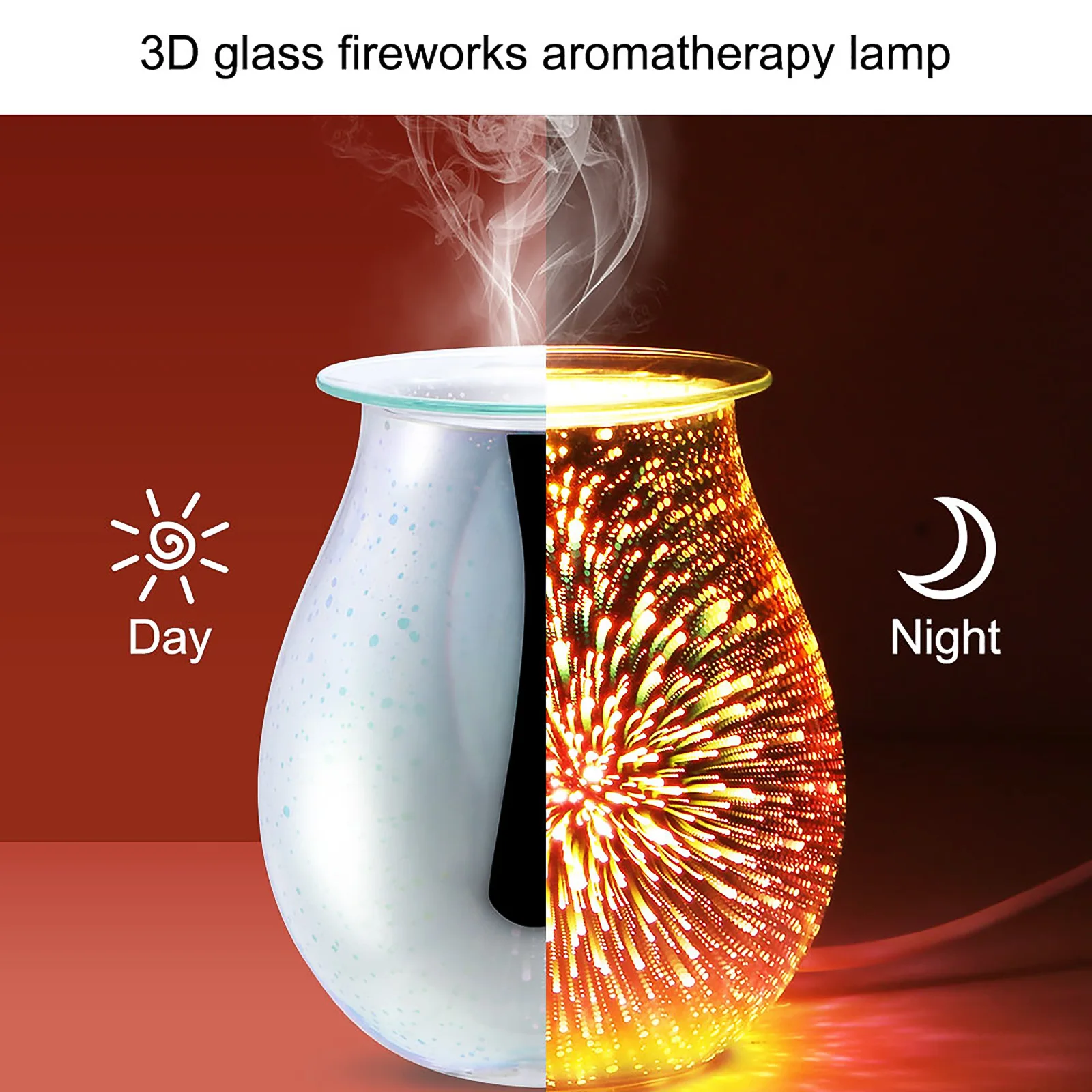 Imagem -06 - Fireworks Touch Effect Aromatherapy Machine Electric Wax Melter Smokeless Aroma Lamp Essential Oil Burner Aroma Acessórios 3d