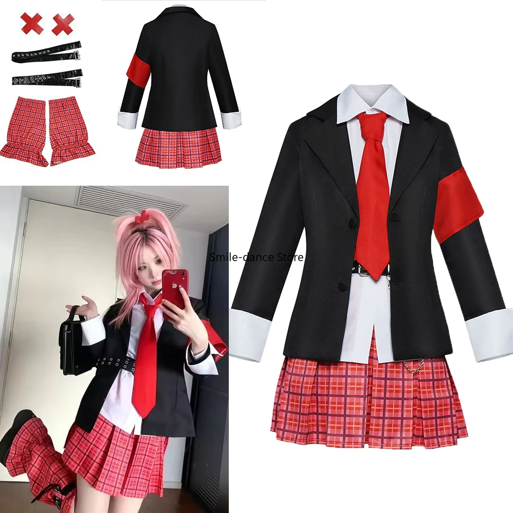 

Anime Shugo Chara Hinamori Amu Costume Cosplay Costume Women JK High School Uniform Full Set Suit Hallow Carnival Party Outfits