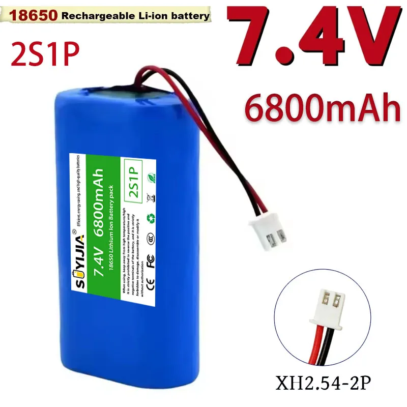 

Литий-ионный аккумулятор 2S1P 7.4В 6800мАч, перезаряжаемый 18650 для фотоаппарата, резервный аккумулятор для электронных игрушек