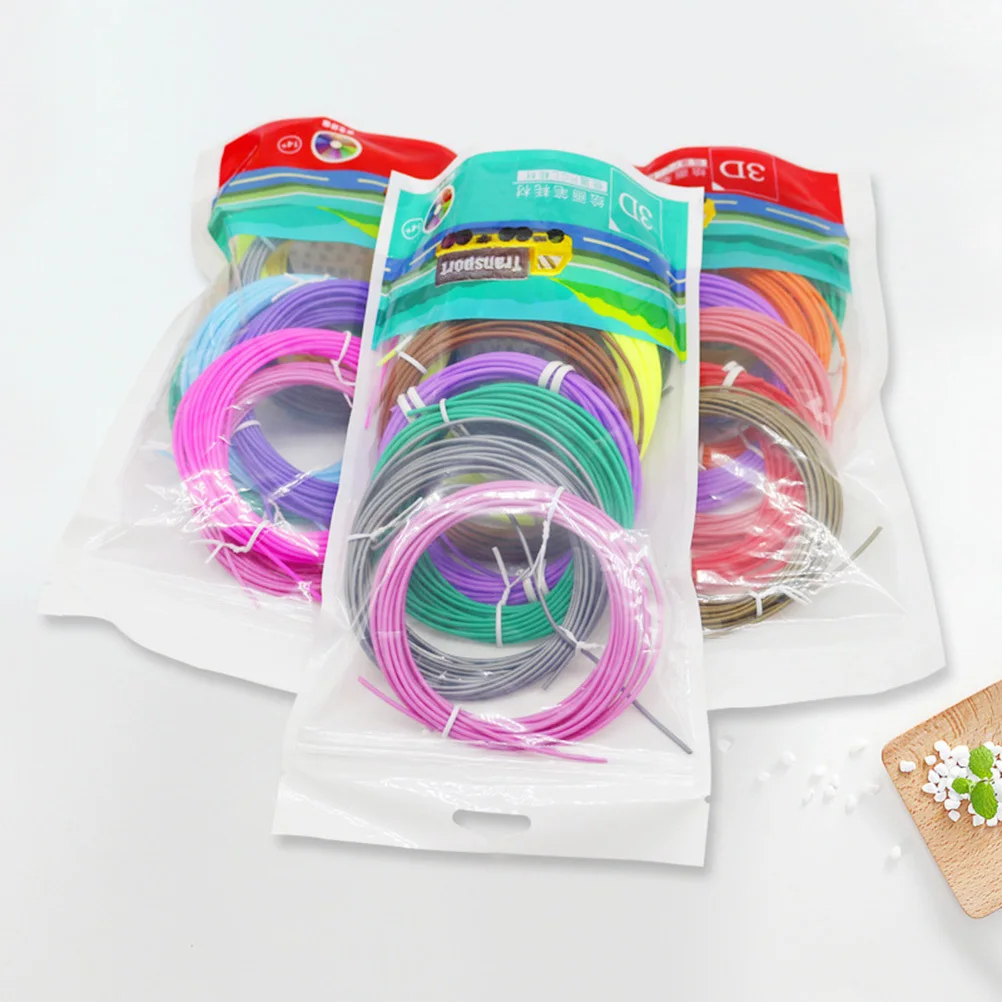 

1Set Pcl Filament 3D Modeling Pen 10 Bright Colors 1.75mm High Temperature Melt Plastic for Kids Art Printing Pen