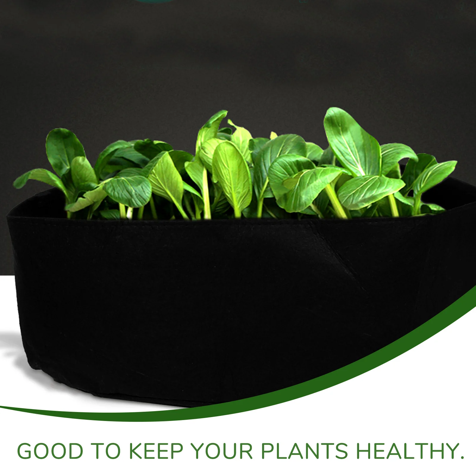 

2pcs 60X20Cm Felt Planting Bags Thickened Fabric Planters Reusable Growing Pouch For Indoor Outdoor Garden Use Black