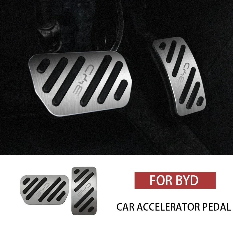 

For BYD Seagull Aluminum Alloy Car Accelerator Pedal Brake Pedal Cover Pad Case Non-Slip Automotive Interior Accessories