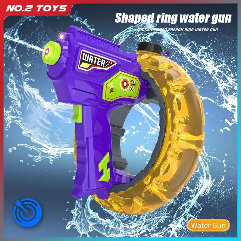 

Cool Lights Space Concentrator Ring Auto Water Gun Large Capacity Handheld High Speed Continuous Emission Electric Water Gun Toy