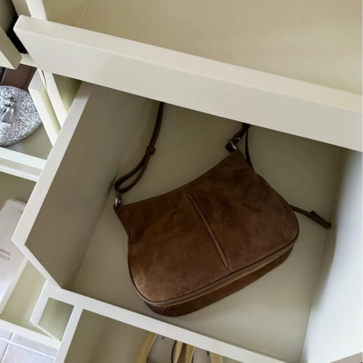 FIRMRANCH, bolso Hobo de lana de oveja de seda alta con textura ligera de lujo, bolso Diagonal pequeño informal versátil de cuero para mujer